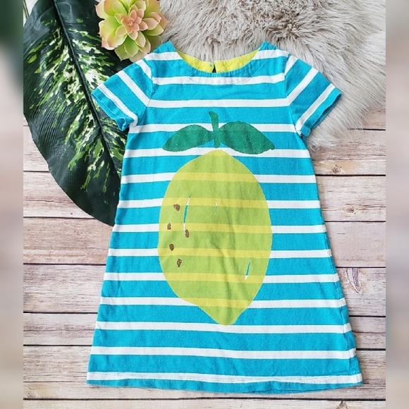 Boden Other - Mini Boden Striped Dress with Lemon Graphic